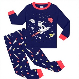 Pyjama d'automne en coton à manches longues pour garçons, imprimé astronaute de dessin animé, tailles 98 104 110 116 <span class=keywords><strong>122</strong></span> <span class=keywords><strong>128</strong></span> 134 - Product Image 1