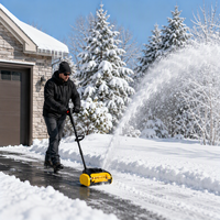 Souffleuse à neige professionnelle 20V sans balais, sans fil, pour l'entretien hivernal, hauteur d'aspiration 16 cm, nettoyage de jardin portatif