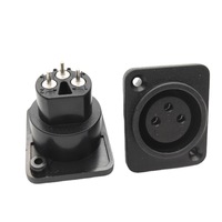 Connecteur FSocket CANNON 3 broches XLR Femelle Mâle Jack Boîtier métallique argenté Montage sur panneau Jacks Petit pied Carte Dragon Seat Micro-ondes