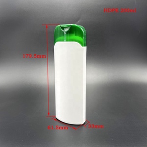 Bouteilles de shampoing en plastique couleur personnalisée 200 ml, emballage pour produits capillaires, flacon de lotion avec bouchon à clapet, flacon de conditionneur compressible - Product Image 2