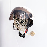 Support mural en métal pour tête de mannequin, anneau creux doré électroplaqué, présentoir pour chapeaux et casques de moto, accessoires de vente au détail