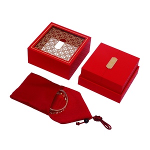 Elegant Vintage Luxury Jewelry <b>Gift</b> <b>Box</b> with Silk Cloth Bag Double Open <b>Box</b> for Necklace & Bangle Packaging for Jewelry Items - Product Image 3
