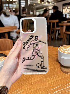 Funda Transparente Personalizada con Nombre y Número de Jugador de Fútbol, TPU para 17/16/15/14/13/12 Pro Max, Antigolpes, Antihuellas - Product Image 2