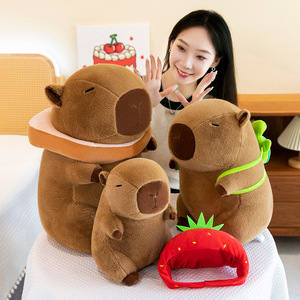 คาปิบาร่าสำหรับทุกเพศของเล่นผ้ากำมะหยี่แบบตาข่ายนุ่มมากของขวัญบรรเทาความเครียดสำหรับวันเกิดของเด็ก - Product Image 4