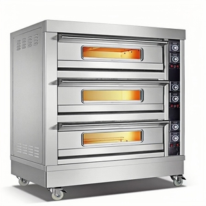 Four à pain professionnel en acier inoxydable à 3 plateaux, 2 fours à double étage, prix, cuisson de pizzas, électrique, adapté aux hôtels, aux barbecues - Product Image 1