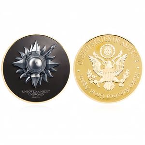 Une chanson de glace et de feu : Badge commémoratif et pièce de monnaie de collection Daenerys <span class=keywords><strong>Targaryen</strong></span> Or/Argent - Game of Thrones - Product Image 3
