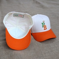 Topi Baseball 5 Panel Bordir Logo Custom Personalisasi Grosir, Dua Warna, Unisex, Sporty Kasual, Pinggiran Melengkung, Katun Bernapas