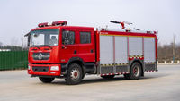 Camion de pompiers diesel Dongfeng 4x2 avec lance aérodynamique, réservoir d'eau de 5000 L, réservoir de mousse de 2000 L, pour intervention urbaine et industrielle, certifié CE, OEM