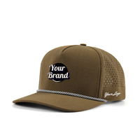 Gorras de Béisbol Personalizadas de 5 Paneles con Cordón, Resistentes al Agua, Unisex, con Parche de Goma y Orificios Cortados con Láser, de Fabricante Vietnamita