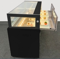 Vitrine Réfrigérée Commerciale Simple Couche Carrée en Verre à Refroidissement par Air avec Contrôle Numérique pour Pâtisserie