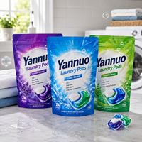 Sachet d'emballage personnalisé pour dosettes de lessive, tampons et papier toilette, avec logo sur mesure, recyclable, imprimé sur mesure, pochette stand-up de qualité alimentaire