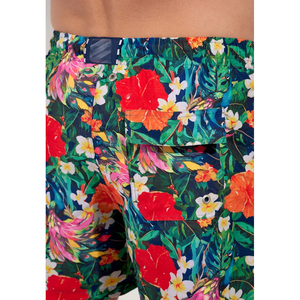 Shorts de Playa para Hombre, Estampado Personalizado a Rayas, Secado Rápido, Cintura Elástica, para Natación, Largo Medio, Múltiples Bolsillos, Cordón Ajustable - Product Image 4