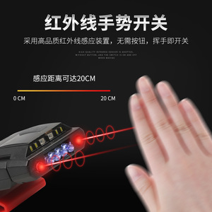 ไฟฉายคาดศีรษะแบบเหนี่ยวนำ Xinda แบบชาร์จไฟได้ พร้อมไฟ LED สีขาวและสีแดง พร้อมเซ็นเซอร์ตรวจจับความเคลื่อนไหว สำหรับตกปลาในเวลากลางคืน กันน้ำ - Product Image 4