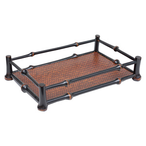 Bamboo Woven Storage <b>Tray</b> Solid Color <b>Tea</b> Serving <b>Tray</b> For Residential Use Anji Origin - Product Image 5