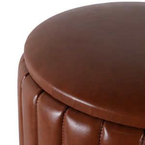Sgabello contenitore a coste per camera da letto o soggiorno con funzione di sedia da toeletta e poggiapiedi - Product Image 6