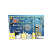Équipement de terrain de jeu intérieur : Mur de balles interactif, Mur de jeu sensoriel, Planche d'activités de course de balles pour centre de jeu interactif