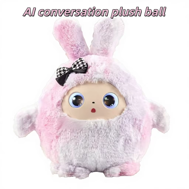 AI Intelligent Voice Dialogue Doll, APP & WiFi Controlled Interactive Stuffed Toy with Emotional Eyes for Kids Educational  Gift