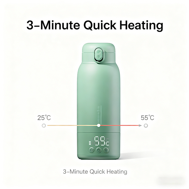 Wireless Electric USB-Powered Portable Baby Bottle Warmer Thermal Thermos for Newborn Babies Travel Use