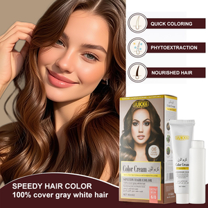 Crème colorante permanente pour <span class=keywords><strong>cheveux</strong></span> UUKKG Private Label, professionnelle, pour salon ou usage personnel, sans ammoniaque. - Product Image 4