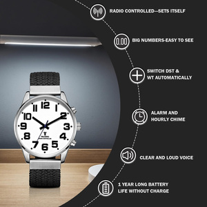 Reloj parlante en Inglés británico con ajuste automático <span class=keywords><strong>de</strong></span> números grandes para personas con discapacidad visual, <span class=keywords><strong>ciegos</strong></span> o ancianos-Nylon - Product Image 2