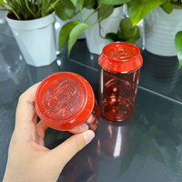 Mini boîte de soda en plastique transparent forme pot bouchon à vis tailles personnalisées 100ml 250ml 330ml pour emballage de chocolat biscuit collation bonbons