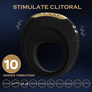 Nhẫn dương vật giảm giá nóng dành cho nam giới, thiết kế kích thích kép, chức năng rung, chất liệu silicon đàn hồi co giãn, dành cho cặp đôi. - Product Image 6