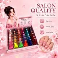 Kit de vernis gel vegan de haute qualité, 36 couleurs, style français, sans HEMA, sans TPO, pour ongles UV LED, marque privée, faible MOQ, vente en gros