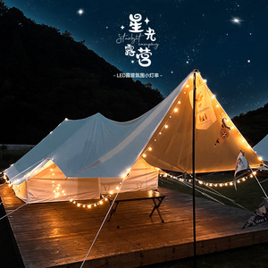 Guirnalda de luces Led, color blanco cálido, para exteriores, para acampar, fiestas, decoraciones navideñas, resistente al agua Ip65, vida útil de 25000 horas - Product Image 5