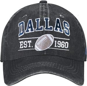 Gorra de béisbol clásica retro bordada estilo urbano con diseño de fútbol americano, ajustable, efecto desgastado, tipo camionero - Product Image 5