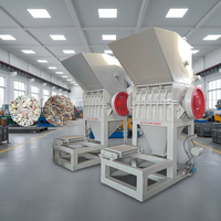 Déchiqueteuse de bouteilles PET avec moteur 30 kW, machine de recyclage automatique du plastique, broyeur de plastique portable, ligne de recyclage avec boîte de vitesses simple