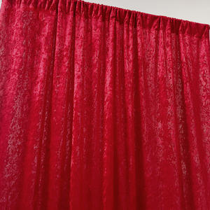Высококачественная велюровая драпура 5 футов 20 футов для дня рождения, свадьбы, банкетов, театральных мероприятий-красный бордовый бархатный тканевый занавес - Product Image 4