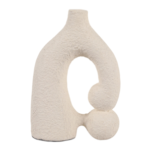 Vaso in ceramica astratto a forma di anello, vaso per fiori in terracotta per decorazioni per la casa, soggiorno, elemento scultoreo. - Product Image 1