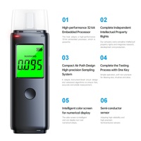 Probador de alcohol de alta precisión de 32 bits más vendido, operación con un clic para industrias y circulación de alto riesgo
