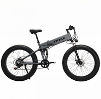 Vélo électrique pliant léger de 26 pouces pour la ville, 7 vitesses, moteur sans balais, batterie lithium 48V8Ah, pneus larges, freins à disque doubles, alliage d'aluminium
