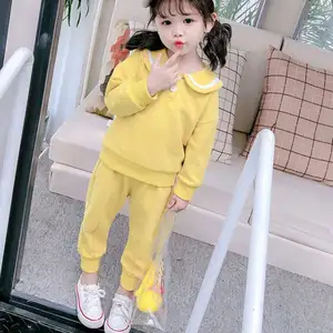 커스텀 부티크 투피스 의상 긴팔 운동복 + 바지 귀여운 아기 소녀 옷 세트 어린이 캐주얼웨어
