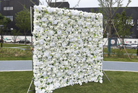 Toile de fond en soie florale de différentes couleurs blanches, fleurs artificielles, panneau mural pour la maison, boutique, fête de mariage, vacances