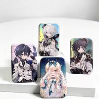 Fournisseur de badges métalliques anime au design tendance, épingles à bouton en étain personnalisées avec logo, formes rondes et carrées