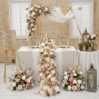 Chemin de table en soie rose de luxe, moderne, simple et de haute qualité, personnalisé GNW, pour les centres de table et les décorations de mariage