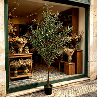 Hochwertige Dekorative Blumen, Kränze und Pflanzen Künstliche Olivenpflanzen Lebensechte Kunstbäume für Hochzeit Geburtstag Party Dekoration