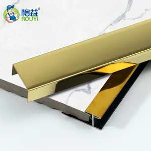 Decorative Stainless Steel Aluminum Transition Strips Tile Trim Corners For Floor