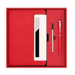 Ensemble cadeau de carnet en cuir de luxe Maxfree avec stylo et crayon en acier inoxydable, format A5, coffret cadeau promotionnel de bureau exquis - Product Image 2