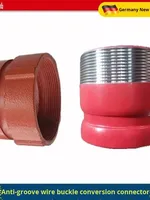 Adaptateur fileté pour tuyau de lutte contre l'incendie, filetage interne à une extrémité, filetage externe à l'autre extrémité, DN80 DN100, à serrage, en fonte