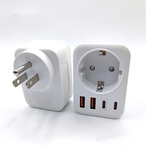 Adaptateur de <span class=keywords><strong>prise</strong></span> américaine 4 en 1 <span class=keywords><strong>TESSAN</strong></span> avec ports <span class=keywords><strong>USB</strong></span>-C et <span class=keywords><strong>USB</strong></span>-A, entrée 100-240 V pour la Thaïlande, le Canada et le Mexique - Product Image 2
