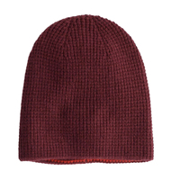 Vente en gros logo personnalisé réversible bonnet d'hiver gaufré tricoté activités de plein air chapeau tissu commun pour le voyage