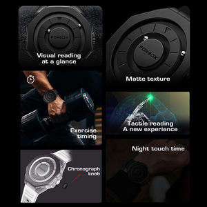 LIGE FB0075 Dial sin espejo Cronógrafo Bola <span class=keywords><strong>Bual</strong></span> Track Turn Reloj de cuarzo para hombres Levitación magnética Reloj ciego Tiempo táctil - Product Image 4