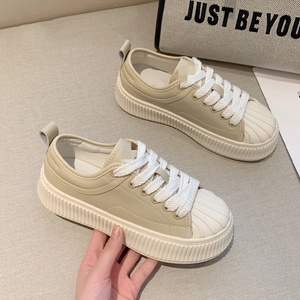 Scarpe bianche piccole con testa a conchiglia suole spesse femminili nuove scarpe da tavola casual per aumentare la SIZE35-40 delle scarpe sportive - Product Image 2