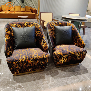 Factory Wholesale Scandinavian Design Luxury Modern Home Furniture <strong>Occasional</strong> Genuine Leather Sofa <strong>Black</strong> Leisure <strong>Chairs</strong> - Product Image 5