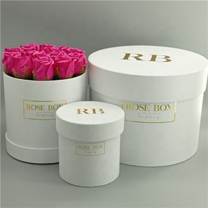 Custom Made Vàng Glitter Vòng Bouquet Rose Hộp, Hộp Hoa, Hat Box - Product Image 1