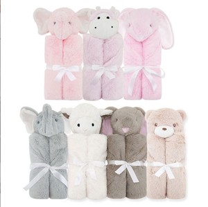 Personalizado macio velo bebê cobertor com bonito <span class=keywords><strong>animal</strong></span> cabeça poliéster para casa viagens piqueniques inverno temporada - Product Image 2