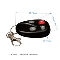 Control Remoto Universal de 4 Botones con Llavero para Puerta y Portón, 433.92Mhz, con Código de Aprendizaje de Seguridad, YET104BK, ¡Gran Venta!